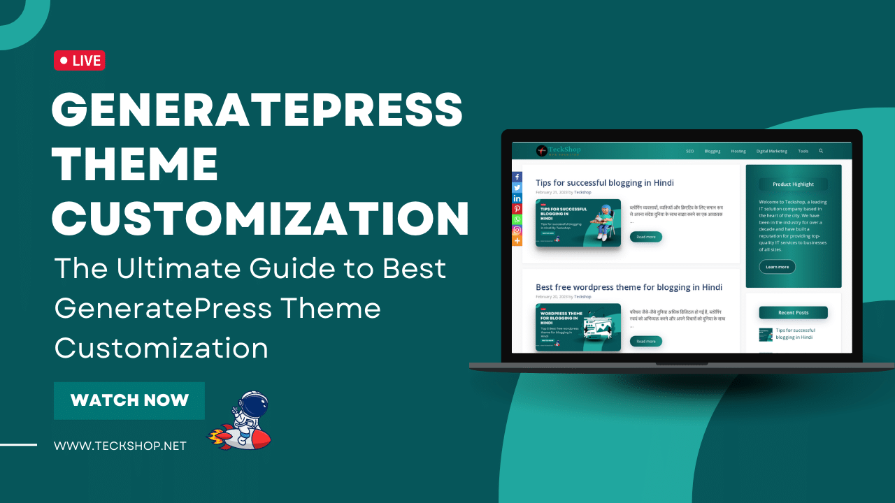 GeneratePress Theme Customization