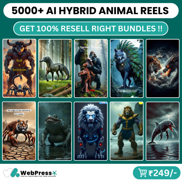 4K Viral 5000+ AI Hybrid Animal Reels Bundle