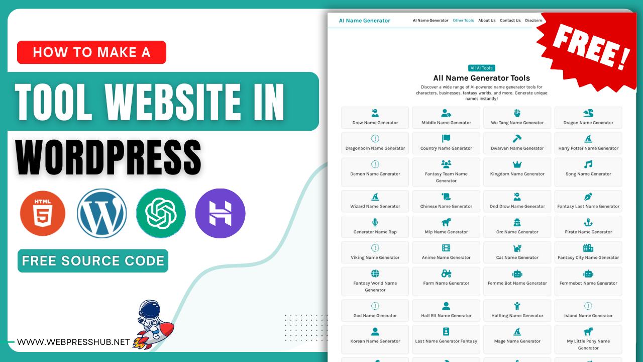 How To Make a Tool Website in WordPress Using Deep Seek & ChatGPT AI