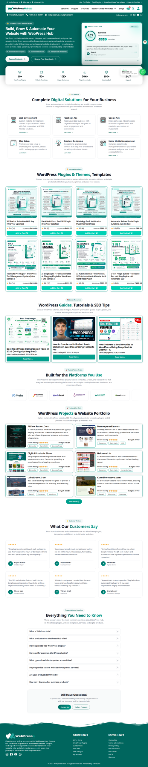 WebPressHub.store โ Ready-Made Digital Products Website & Business for Sale